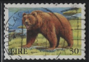 Ireland 1999 used Sc 1209 30p Brown bear - self-adhesive - Extinct Irish Animals