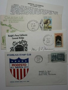Multiple California Stamp Shows & Exhibition Lot of 11 Philatelic Expo Cachet 