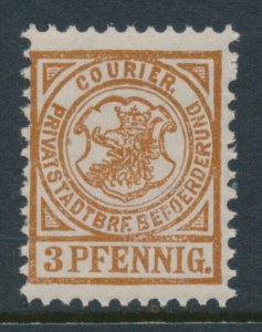 Stettin Privatstadtbrief-Befordeung COURIER/HANSA 2 MNH Town Local, PrivatPost