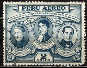 Peru; 1951: Sc. # C113: Used Single Stamp