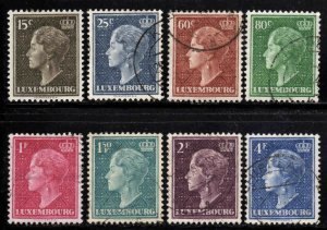 Luxembourg #250-60 ~ Short Set 8 of 11 ~  Unused, Used, MX hinge, PM  (1948-49)