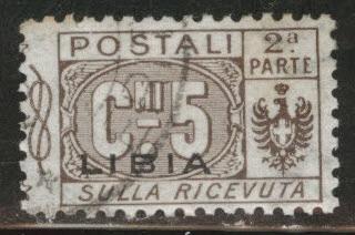 LIBYA Scott Q1 parcel post half used