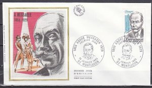 France, Scott cat. B550. Composer A. Messenger. Silk cachet, First day cover. ^