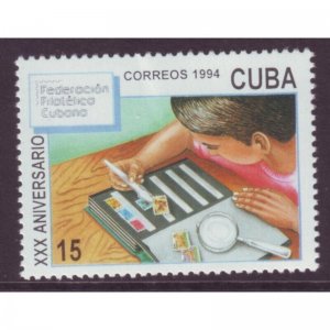 CUBA Sc# 3613  PHILATELIC FEDERATION stamp collecting  1994  MNH mint