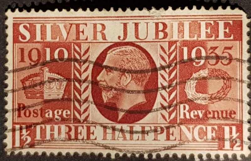 Great Britain, King George V, 1 1/2d, brown,jubilee