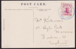 NEW ZEALAND 1905 postcard NZ MARINE PO / RMS SIERRA cds in blue.............5251