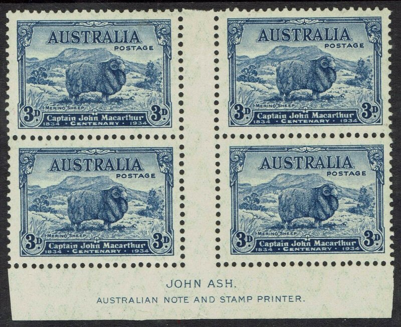 AUSTRALIA 1934 MACARTHUR SHEEP 3D IMPRINT BLOCK */**