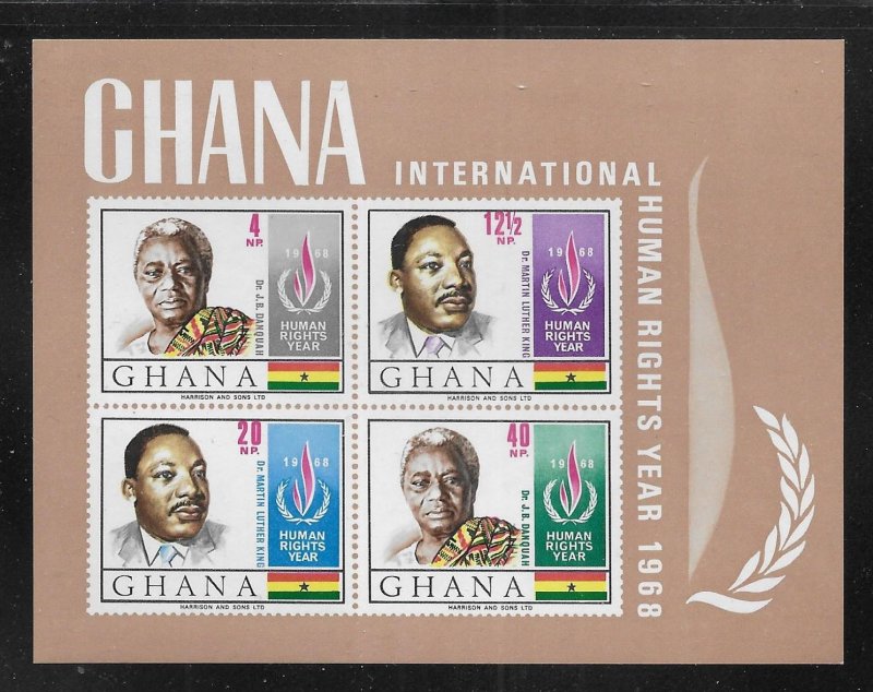 Ghana 351a 1968 Human Rights Year s.s.  MNH c.v. $1.50