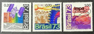 Brazil 1973 #1292-4, Space Research, MNH.