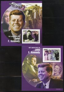 NIGER 2022 105th BIRTH ANNIVERSARY OF JOHN F. KENNEDY  IMPERF S/SHEETS MINT NH