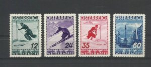 AUSTRIA 1936 SKI CHAMPIONSHIP Y/TELLIER: 477-480 MNG