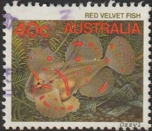 Australia #910 1984 40c Red Velvet Fish USED-Fine-NH. 