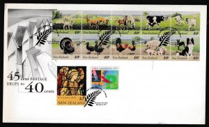 New Zealand Scott 1302a FDC - New Lower Postal Rates