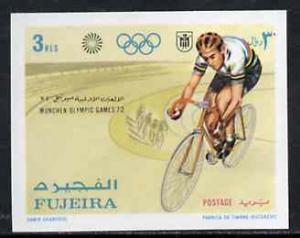 Fujeira 1971 Cycling 3r from Munich Olympic Games imperf ...