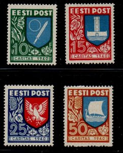 Estonia Sc B46-49 1940 Coats of Arms stamp set mint