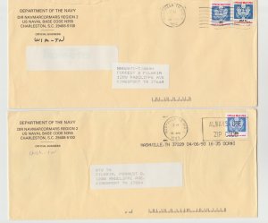 Postal History 2 Covers 1992 1993 US Official Mail Stamps O128 + O141, O145