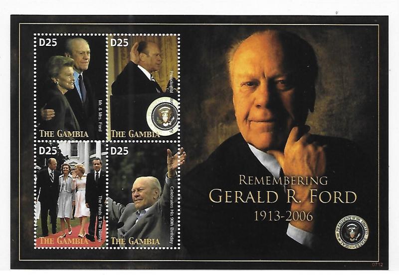 Gambia 2007 President Gerald R. Ford Sheet MNH C3