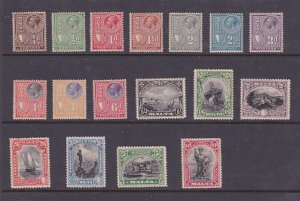 Malta 1926 KGV Sc 131-147 set MH