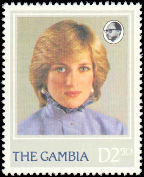 Gambia #447-450, Complete Set(4), 1982, Royality, Never Hinged