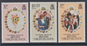 British Virgin Islands 406-408 Royal Wedding MNH VF
