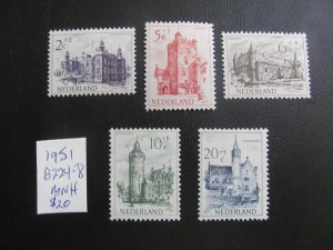 NETHERLANDS 1951 MNH SC B224-228 SET  VF/XF $20 (179)