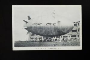 US Navy Zeppelin 1936 Picture Postcard Lakehurst NJ