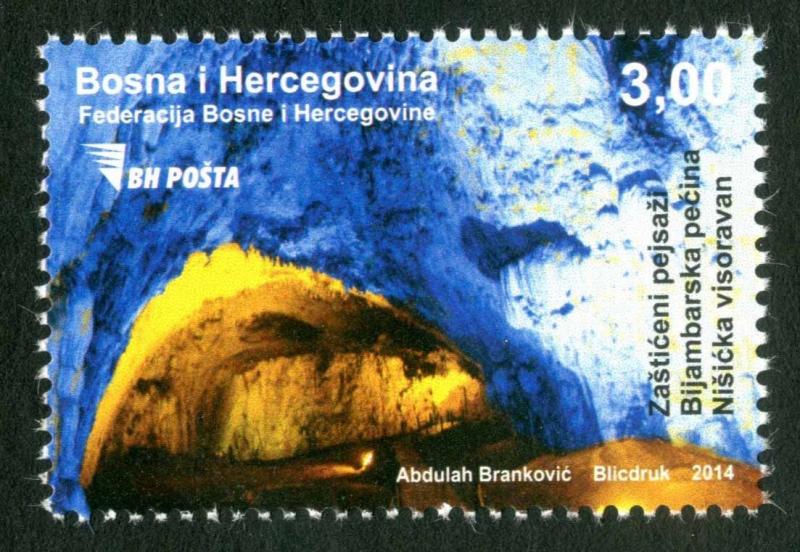 BOSNIA & HERZEGOVINA/2014, Protected landscapes - Bijambare cave, MNH