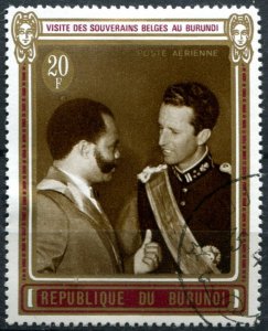 Burundi Sc#C141 Used, 20fr multi, Visit of King Baudouin (1970)