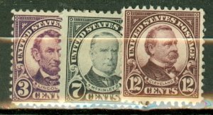 US 551-561, 563-6, 622-3 mint CV $172