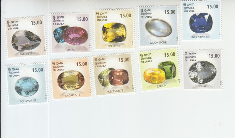 2021 Sri Lanka Gems (10) (Scott NA) MNH