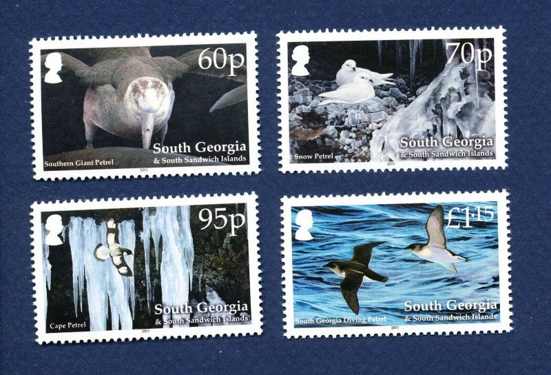 SOUTH GEORGIA - # 430-433 - MNH -  Bird paintings by John Gale - 2011