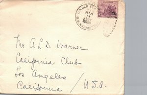 1934 US German Sea Post Cover - SS Washington - L35680