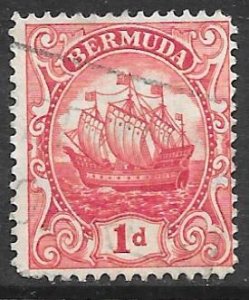 Bermuda 83a: 1d Sailing ship Sea Venture, used, F