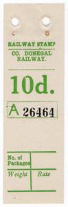 (I.B) County Donegal Railway : Parcel Stamp 10d