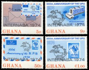 Ghana 521-524, MNH, INTERNABA Philatelic Exhibition