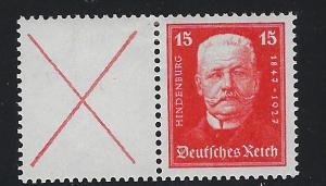 Germany Scott # B20, label X, mint hr, se-tenant, Mi# W25, exp. h/s