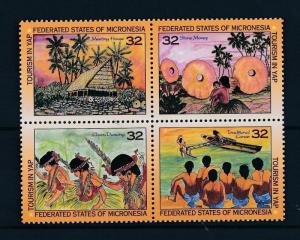 [56872] Micronesia 1996 Tourism Dancing Stone money Canoe MNH