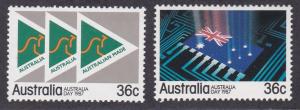 Australia # 1009-1010, Australia Day, Export Smbol, Flag, NH, 1/2 Cat.