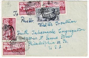 Spanish Guinea 1956 Santa Isabel cancel on cover to the U.S.