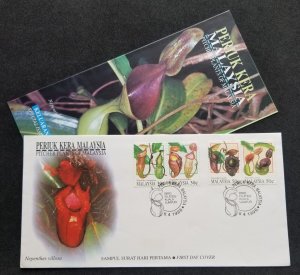*FREE SHIP Malaysia Pitcher Plants 1996 Tropical Flowers Carnival (FDC) *c scan