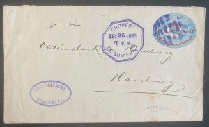 1895 Guatemala Postal Stationery Cover To Hamburg Germany Sc#B7