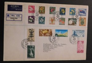 1967 Registered Air Mail Cover New Zealand to Harrisonburg Virginia USA