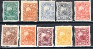 El Salvador #60-69   VF   Unused   CV  $5.00    ....  5470008
