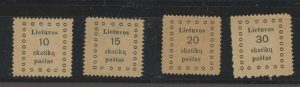 Lithuania #9-12 Unused