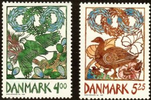 Denmark 1150-51 - Mint-NG - Lapwing / Geese / Spring (Cpl) (1999) (cv $3.35)