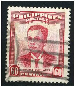 Philippines 1952 - Scott 600 used - 60c, Andres Bonifacio 