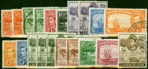 Cayman Islands 1938-48 Extended Set of 20 SG115-126 All Perfs Ex SG126a Fine ...