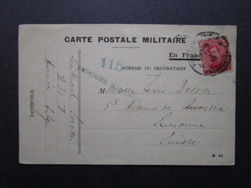 Belgium 1918 Censored Soldier Postcard In France - Z7564