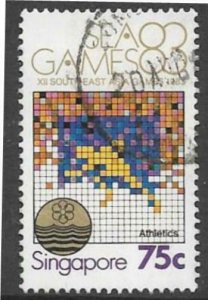 SINGAPORE SG449 1983  75c SOUTH EAST ASIA GAMES  USED