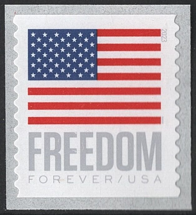 SC#5789 (Forever) Freedom U.S. Flag Coil Single: BCA, 3K Roll (2023) SA